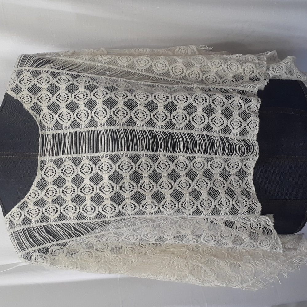 Live and Let Live Cream Lace Poncho Cover Up PXL